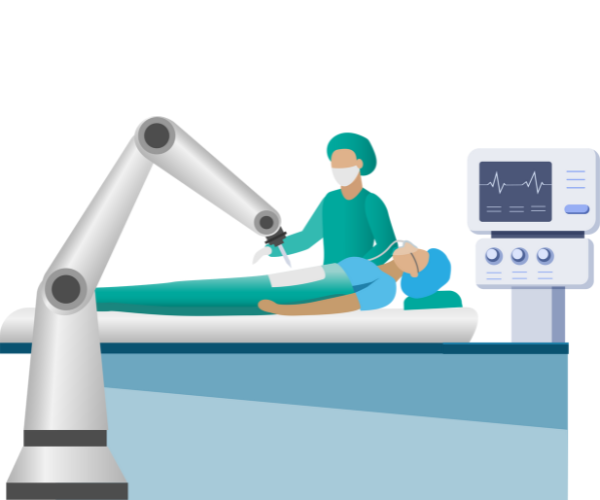 Nurse treating patient