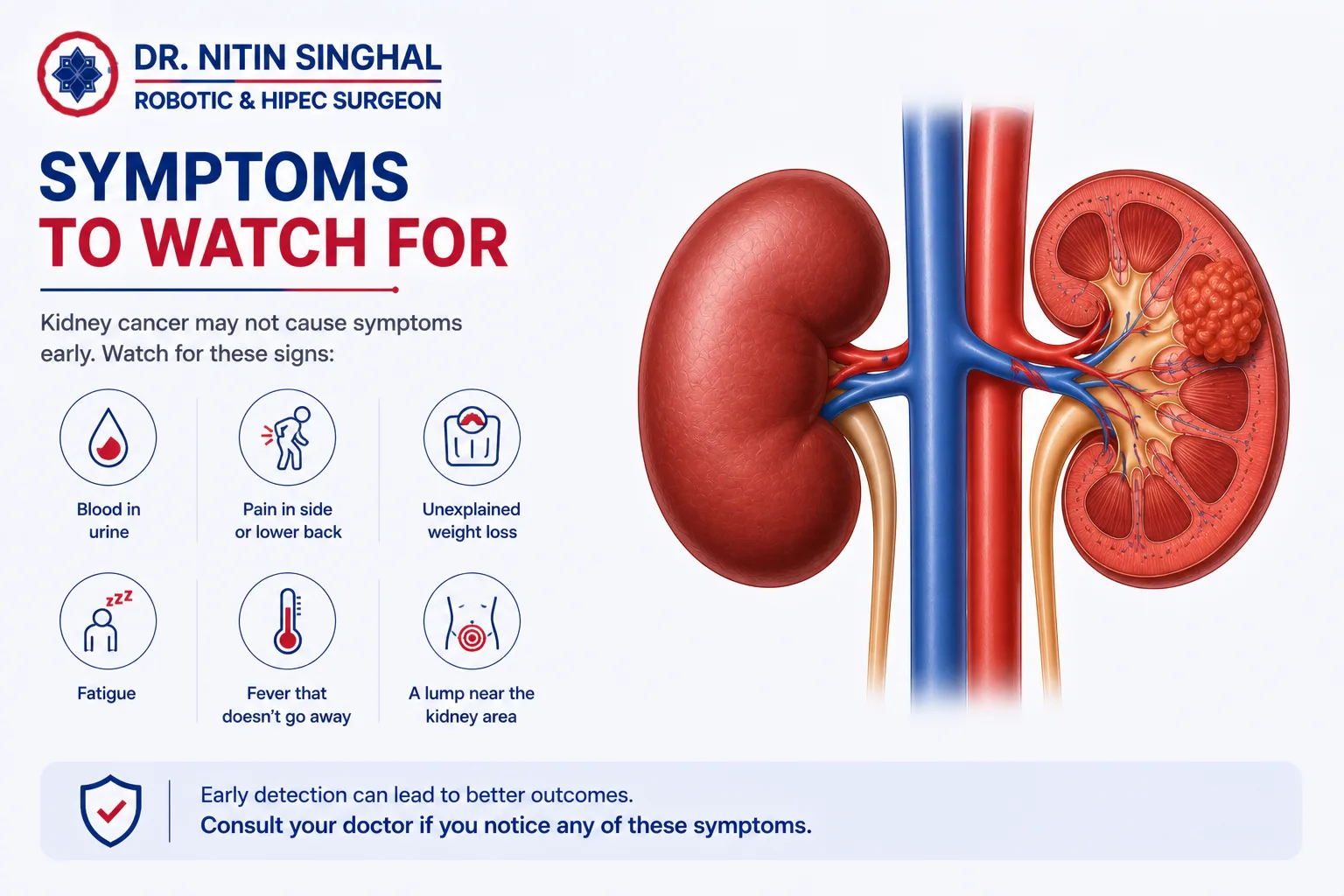 Kidney cancer symptoms illustration
