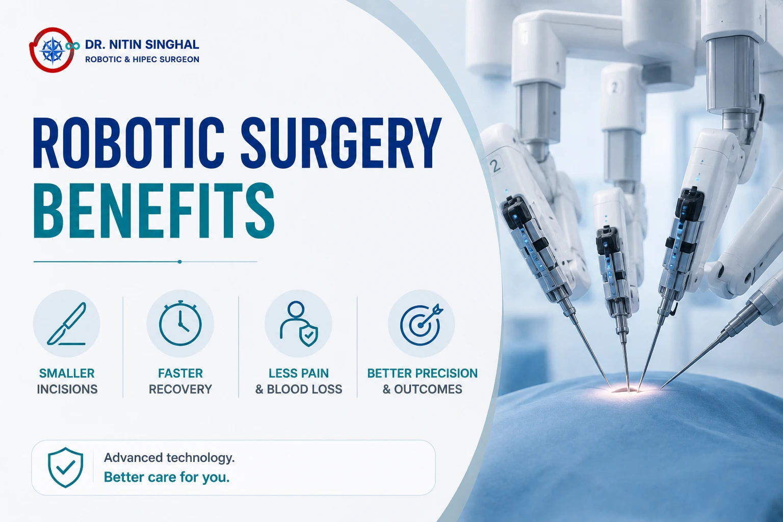 Robotic surgery benefits illustration