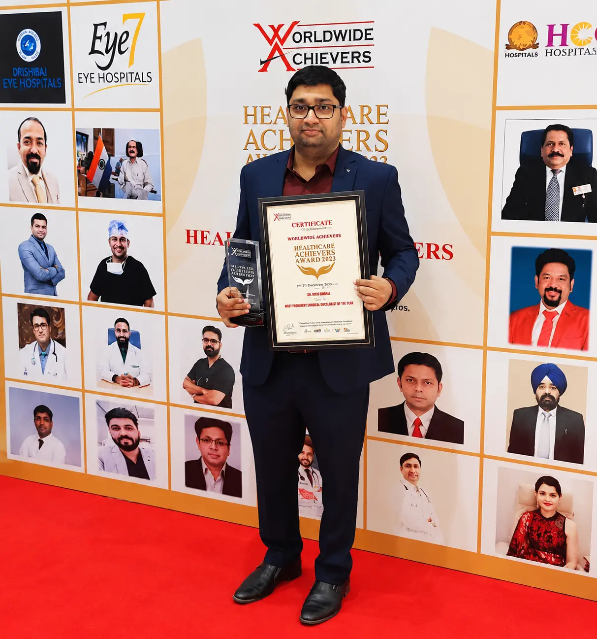 Dr. Nitin Singhal achievements and certifications, robotic and HIPEC cancer surgeon Ahmedabad