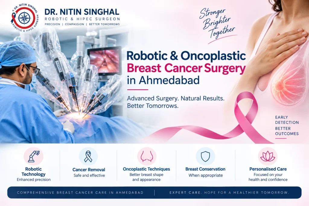 Robotic and oncoplastic breast cancer surgery in Ahmedabad with advanced robotic technology, breast conservation and personalised cancer care